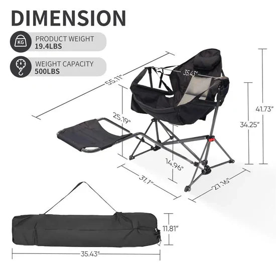 450lb Capacity Heavyweight Camping Hammock Chair
