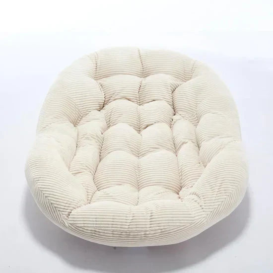 Oversized Papasan Swing Seat with Rocking Base – Curved Rattan Design